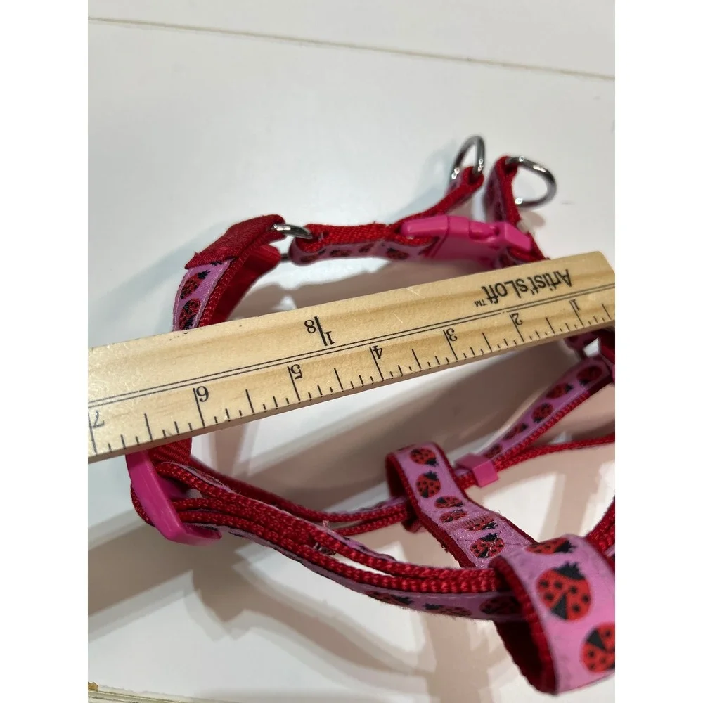 Blueberry Pet Dog Harness Ladybug Pattern Pink‎ Red Adjustable Vest Small